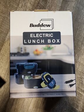 Buddew Electric Lunch Box - Black with Yellow Accents